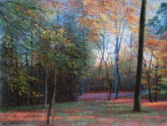 Jesień w lesie, 1999 (pastel)